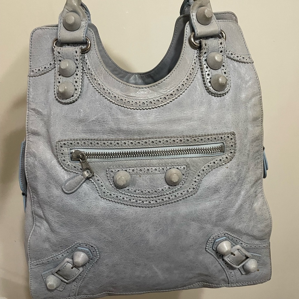 Balenciaga Light Gray Shoulder Bag